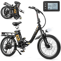 54V 13Ah 850W Folding Electric Bicycle with 20-Inch Fat Tires