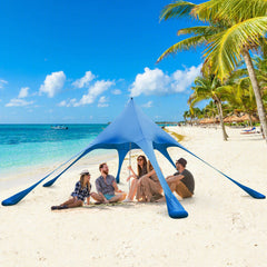 LuxuryLifeWay 20' x 20' Beach Canopy Tent with UPF50+ Sun Protection and Shovel