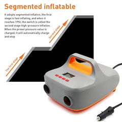 20 PSI, 350L/min SUP Surf Paddle Board Canoe Inflatable Boat Car Bike Electric Air Pump 12V