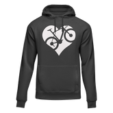 Outdoorzees Unisex Heart Bike Fleece Hoodie
