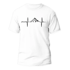 Outdoorzees Unisex Mountain Hiking Heartbeat T-Shirt