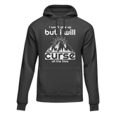 Outdoorzees Unisex 'I Won't Give Up But I Will Curse' Fleece Hoodie