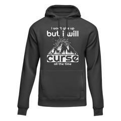 Outdoorzees Unisex 'I Won't Give Up But I Will Curse' Fleece Hoodie