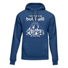 Outdoorzees Unisex 'I Won't Give Up But I Will Curse' Fleece Hoodie