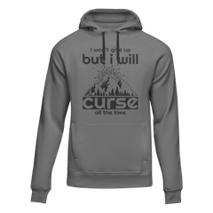 Outdoorzees Unisex 'I Won't Give Up But I Will Curse' Fleece Hoodie