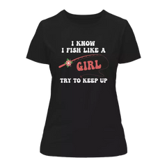 Outdoorzees Women's 'I Fish Like A Girl' T-Shirt