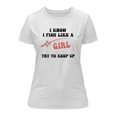 Outdoorzees Women's 'I Fish Like A Girl' T-Shirt