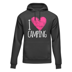 Outdoorzees Unisex 'I Love Camping' Fleece Hoodie