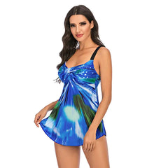 Trendy Attic Women's Fireworks Ombre Two-Piece Tankini Swimsuit