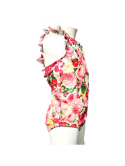 Girl's One-Piece Swimsuit - Flower Bouquet White