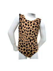 Girl's One-Piece Swimsuit - Leopard