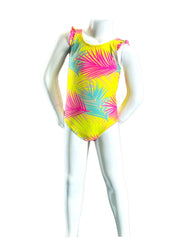Girl's One-Piece Swimsuit - Multi Palms
