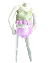 Girl's Two-Piece Tankini Swimsuit - Gingham Daisy
