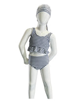 Girl's Two-Piece Tankini Swimsuit - Houndstooth