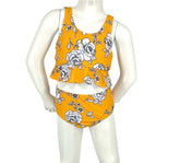 Girl's Two-Piece Tankini Swimsuit - Rose Mustard
