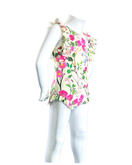 Girl's One-Piece Swimsuit - Cherry Blossom Cream