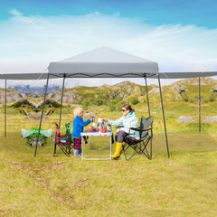 10 x 10 Foot Instant Pop-Up Canopy Folding Tent with Sidewalls and Awning