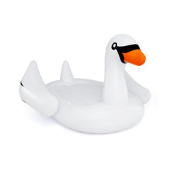 4 Person Inflatable Swan Floating Island with 4 Cups Holders