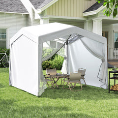 10 x 10 Foot Pop-Up Canopy with 4 Sidewalls, Mesh Netting, and Wheeled Bag
