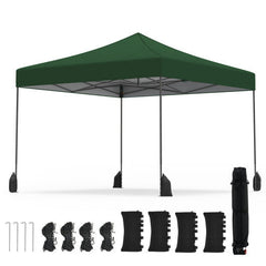 9.5 x 9.5 Foot Pop-Up Canopy with Adjustable Height