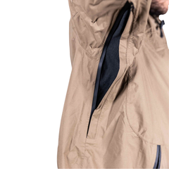 Dry Pocket Outback - Unisex Brown Waterproof Rain Jacket With A Waterproof Pocket