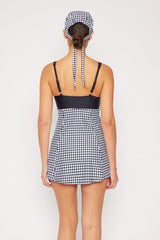 Women's Skirted One-Piece Swimsuit - Houndstooth