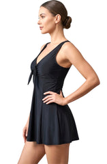 Women's One-Piece Swim Dress - Black