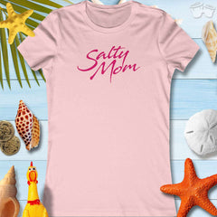 Women's 'Salty Mom' Tee - T-Shirt for Beach Lovers 🌴