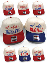 Unisex Adult's 'Red, White & (Hair Color) Snapback Hat