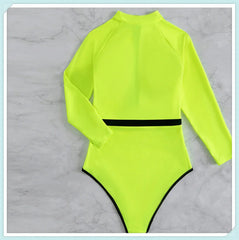 Sexikinis Women's Long Sleeve One-Piece Swimsuit