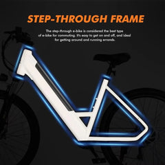 Qlife 750W Electric Bike - Step-Through Frame, 36V Battery