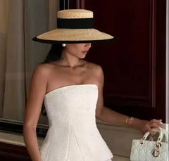 Women's Wide Brim Straw Sun Hat, Many Colors/Styles