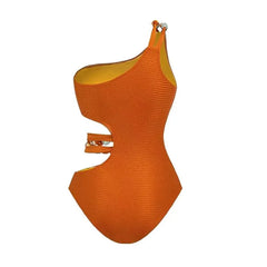 Sexikini Tami Women's Luxury Asymmetrical One-Piece Swimsuit with Long Skirt