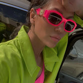 Sexikinis Swim Unisex Vintage Small Rectangle Sunglasses