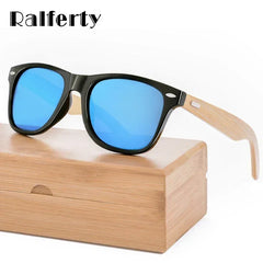 Unisex Ralferty Bamboo Sunglasses with UV400 Protection