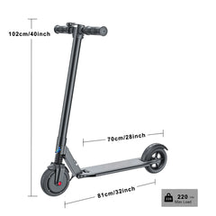 CAROMA Electric Scooter - Foldable, Adjustable Handlebar, 20 MPH