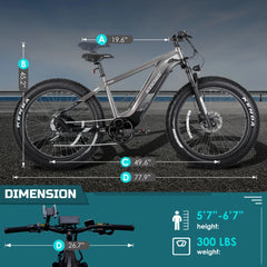 Eddes Z20 Adult eBike - 52V 750W, 17Ah Battery, Top Speed 20 MPH