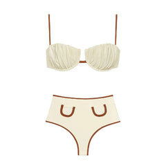 Women's Push Up One-Piece or Bikini Swimsuit with Long or Short Cover Up