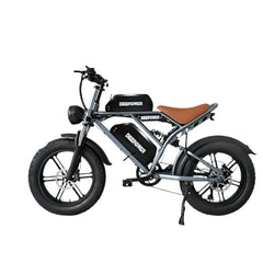 Deepower S7/S7Pro Off-Road Electric Bicycle, 20" Fat Tires, Dual Battery 48V/20-55Ah