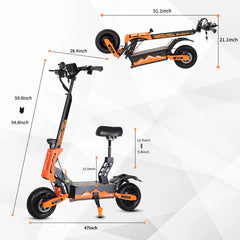 Arwibon | GT08 Off-Road E-Scooter 60V 27Ah 5600W