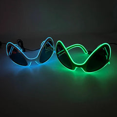 Adult's Unisex Glowing Neon Sunglasses - Alien, Steam Punk, Wayfarer HALLOWEEN