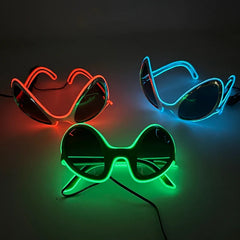 Adult's Unisex Glowing Neon Sunglasses - Alien, Steam Punk, Wayfarer HALLOWEEN
