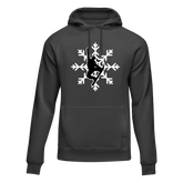 Unisex Adult's Snowboard & Snowflake Fleece Hoodie