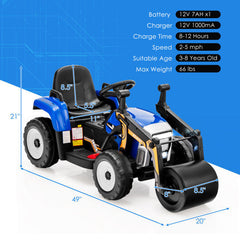 12V 7Ah Kids Ride On Road Roller with 2.4G Remote Control