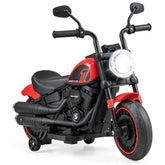 Kids Electric Motorcycle with Training Wheels and LED Headlight