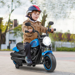 12V Kids Electric Motorcycle with Training Wheels and LED Headlights