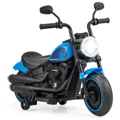 12V Kids Electric Motorcycle with Training Wheels and LED Headlights