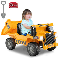 12V Kids Ride On Dump Truck with Electric Dump Bed
