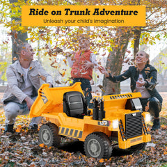 12V Kids Ride On Dump Truck with Electric Dump Bed