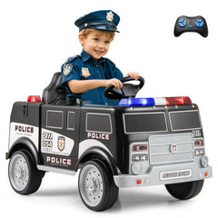 12V Kids Ride On Police Vehicle with 3 Speeds and Megaphone